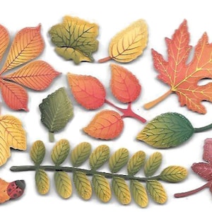 Stickers Feuilles | Ensemble d'autocollants 3D avec 12 feuilles pop-up | Effet pailleté clair | Fournitures créatives | Fabrication de cartes | Art du papier
