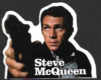 Steve McQueen Vintage Die Cut Sticker