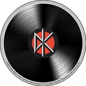 Dead Kennedys DK Record Vinyl Sticker, Officially Licensed, High Quality, Band Merchandise