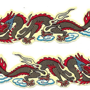 Chinese Dragon Sticker | Colourful Die-Cut Dragon | 1990s | Hotrod | Bumper Stickers | Tattoo Style Stickers | Asian Dragon Motif