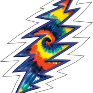 Grateful Dead Tie Dye Sticker / Decal, Sixties, Retro, Hippie, Deadhead, Jerry Garcia, Officially Licensed