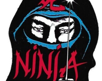 Ninja Large Sticker  | Vintage Sticker | New and Unused | Martial Arts Sticker | Ninja Warrior Sticker