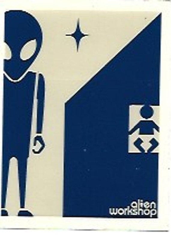 Vintage Alien Workshop Vinyl Sticker | 1990s Skateboard Sticker