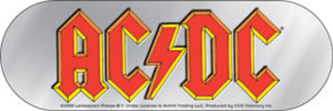 AC/DC Vinyl Logo Sticker, High Quality, Officially Licensed Band ...