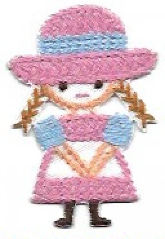 Little Girl Embroidered Patch Iron On Applique Cute Perfect Etsy