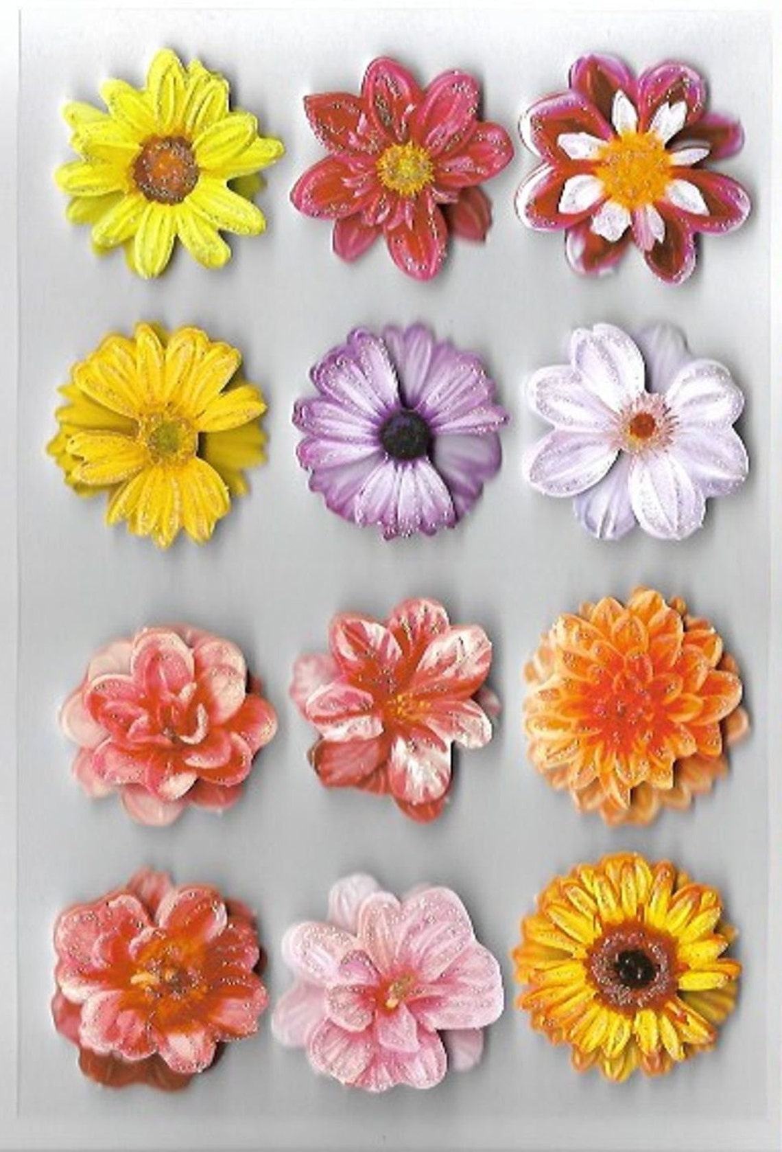 Pretty Flower Stickers | 3D Flower Sticker Set With Pop-up Paper ...