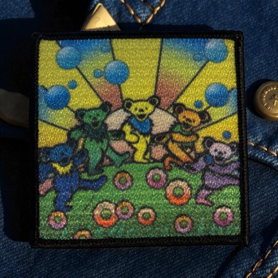 Grateful Dead Bear Utopia Embroidered Patch / Iron on Applique