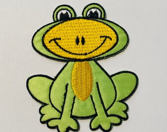 Süßer Frosch Aufnäher/zum Aufbügeln | Kinder Aufnäher |  Retro Aufnäher | Tier Aufnäher