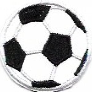 Small Soccer Ball Embroidered Patch / Iron-On Applique, 1.5&quot;, Sports, FIFA, Perfect for Uniforms, Hats, Backpacks