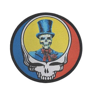 Thermocollant pour haut-de-forme Grateful Dead Skull |  Patchs rock sous licence | Musique , Deadheads, Jerry Garcia