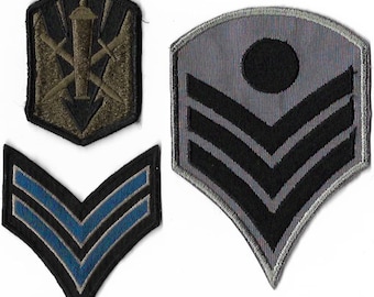 Vintage Military Embroidered Patch | Army Patches | Retro Sew On Badge | Uniform Patch | Costume | Uniform Patch