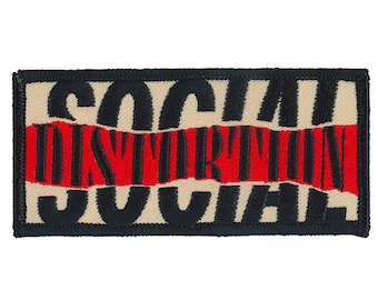 Social Distortion Motorrad Logo Gestickter Aufnäher / Bügelbild, offiziell lizensiert | Rock Aufnäher | Band Merchandise