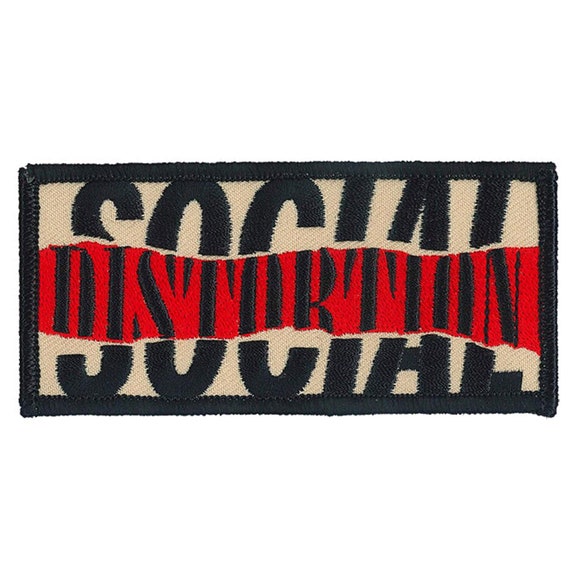 Social Distortion Motorcycle Logo Embroidered Patch / Iron On Applique, Officially Licensed | Rock Patches | Band Merchandise