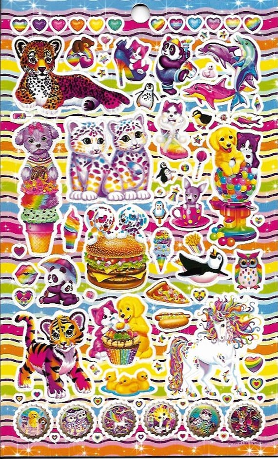 Lisa Frank Sticker Book 600 Stickers Fantastical Colourful Images