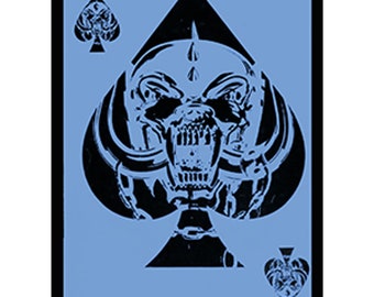 Motorhead Blue Ace of Spades Warpig Vinyl Sticker, Officially Licensed, High Quality, Band Merchandise