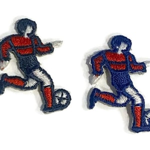 Mini strykmärke för fotbollsspelare | Set med 2 stycken | Strykapplikation, perfekt för t-shirts, barnkläder och mer!