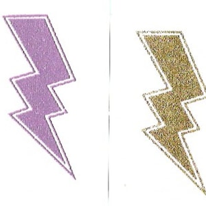 Transferências Vintage Iron On | Transferência Lightning Bolt | Transferência de Calor | Glitter Iron On para Camisetas, Chapéus, Bolsas | Transferências Retro