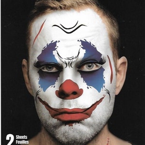 Clown Tattoo Set | Temporary Tattoos | Scary Clown | Costume Accessory | Unisex | Removable Tattoos