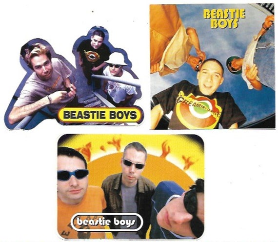 Set of 3 Vintage Band Stickers / Beastie Boys Sticker Pack