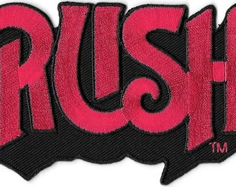 Rush Logo Embroidered Patch / Iron On Applique, Officially Licensed