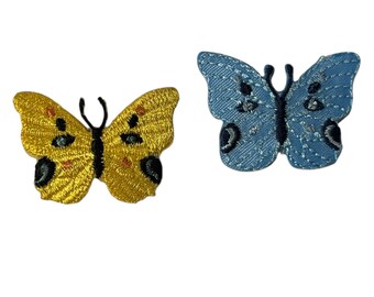 Vintage Butterfly Embroidered Patch / Iron On Applique, Perfect for Kid's Clothes, Baby Clothes, Crafts, Assorted Styles