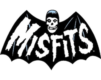 Patch bordado do Bat Fiend dos Misfits, aplique termocolante oficialmente licenciado.