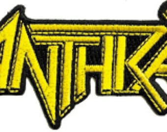 Anthrax Logo Embroidered Patch, Iron On Applique, NYC Band, Thrash Metal, Heavy Metal, 1980s