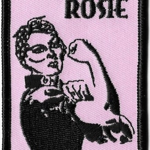 Rosie the Riveter Embroidered Patch, Iron On Applique, Artist Dave Cherry,  WW11, Girl Power, Icon