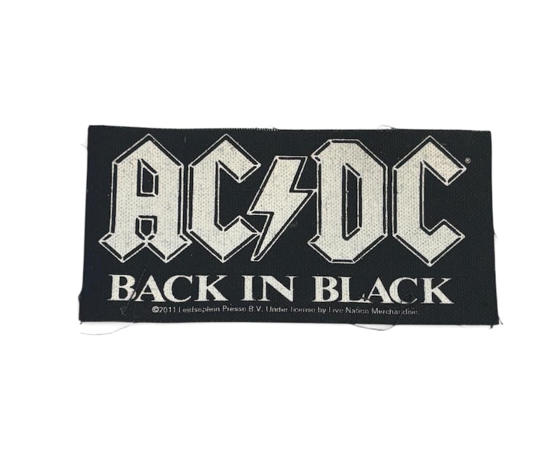 AC/DC Logo Cloth Patch / Sew on Applique, Punk Rock, Silkscreen Rock ...