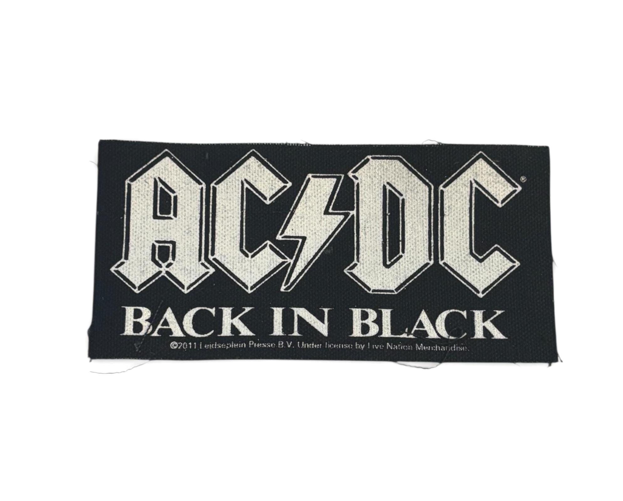 AC/DC Logo Cloth Patch / Sew on Applique, Punk Rock, Silkscreen Rock ...