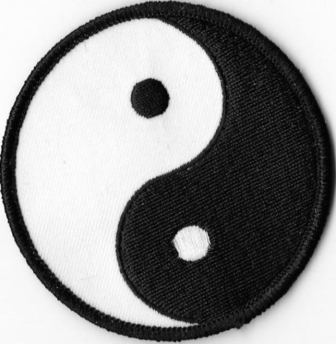Zen Cat Patch Yin Yang Embroidered Iron-On Patch - Black & White Symbol For Clothes, Bags, DIY Yin Yang Logo Patch - Foto 8