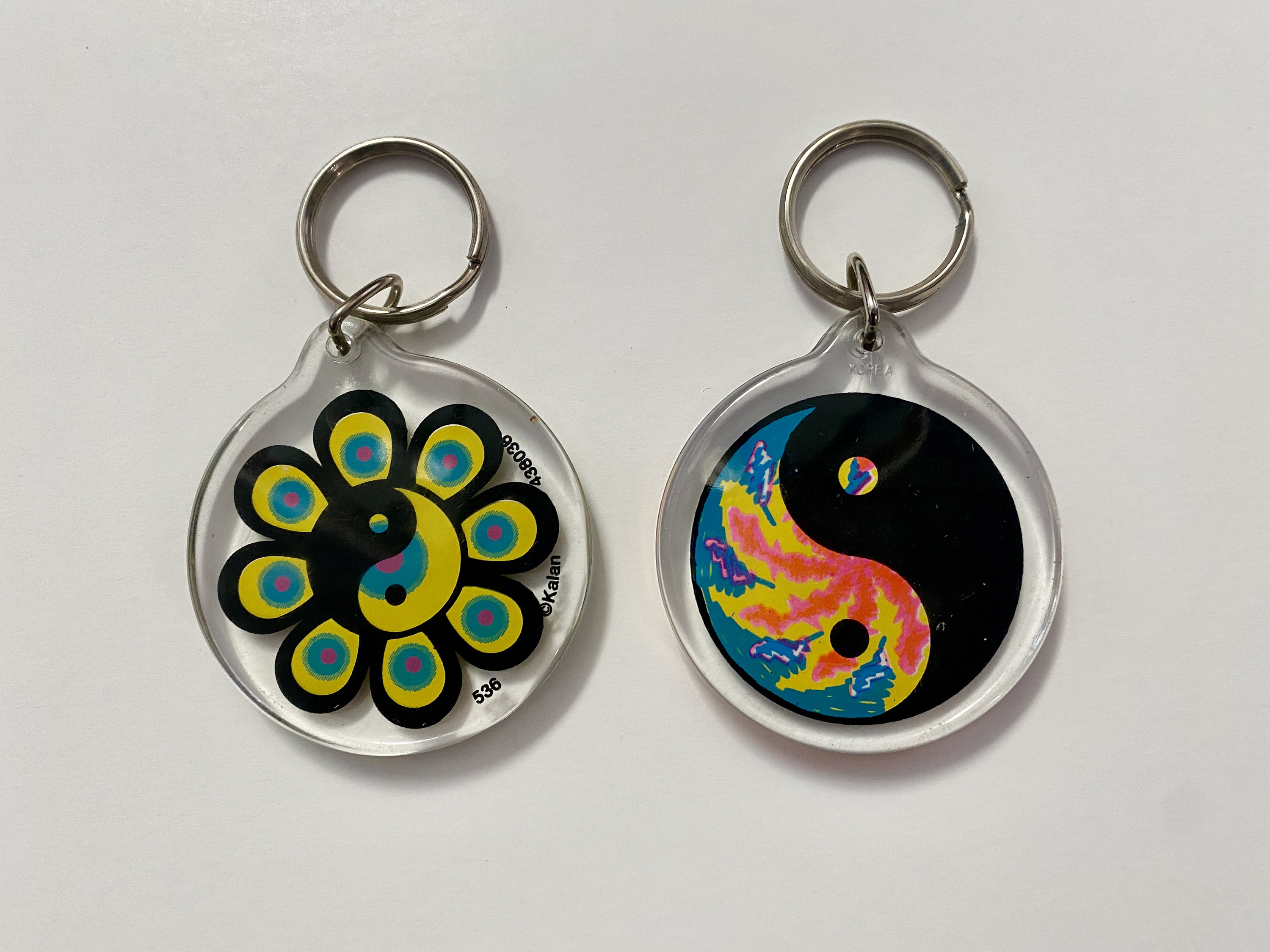 Vintage Lucite Keychains | Fun Retro Images | New Unused Keychains