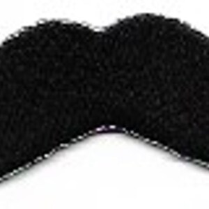 Broderad stryklapp med retromotiv och svart mustasch | Applikation med DC Comics