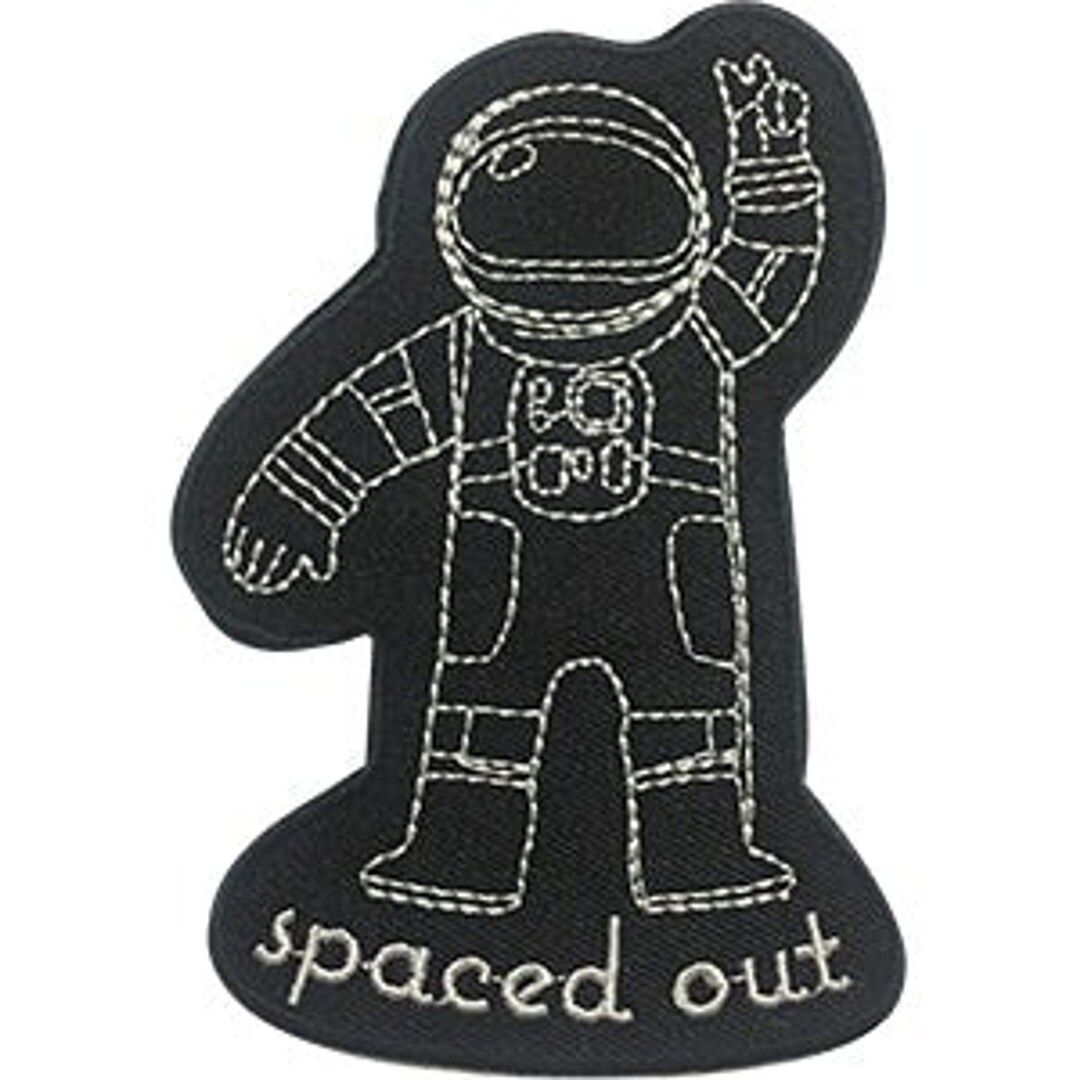 Spaced Out Astronaut Embroidered Patch / Iron on Applique, Outer Space ...
