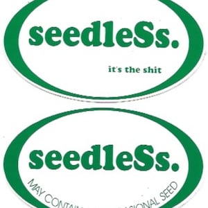 Adhesivo de vinilo sin semillas / Calcomanía / Stock vintage de los años 90 / Nuevo y sin usar / Cannabis, marihuana, hierba