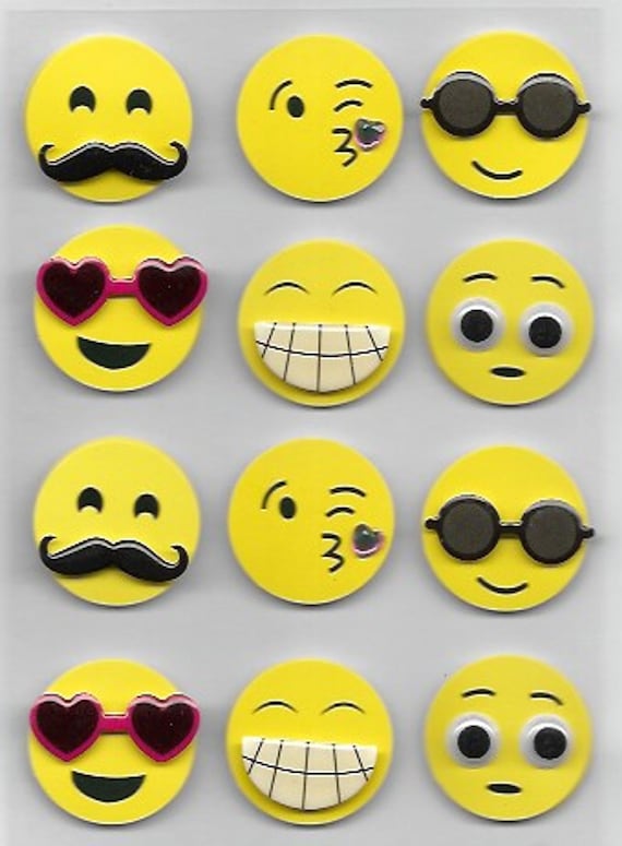 Handgemachte Emoji Sticker Set Niedliche 3D Emoji Sticker zum Basteln und  Dekorieren Bastelbedarf Kartenherstellung Papierkunst - .de