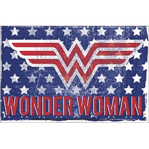 Wonder Woman Stars and Stripes Offiziell lizenzierter Vinyl Sticker, Superheld, Girl Power, DC Comics