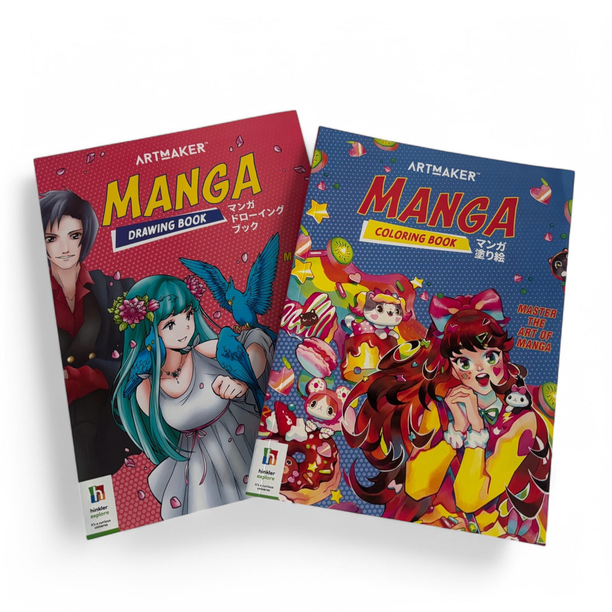 Manga Art Book Set | Coloring Book and Drawing Book | Set of 2