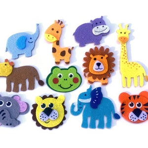 Vilten dierenvormen | Kleurrijke zelfklevende viltdieren | Plakboek | Kinderspullen | Ambachten | Benodigdheden voor het maken van kaarten | Notitieboekjestickers