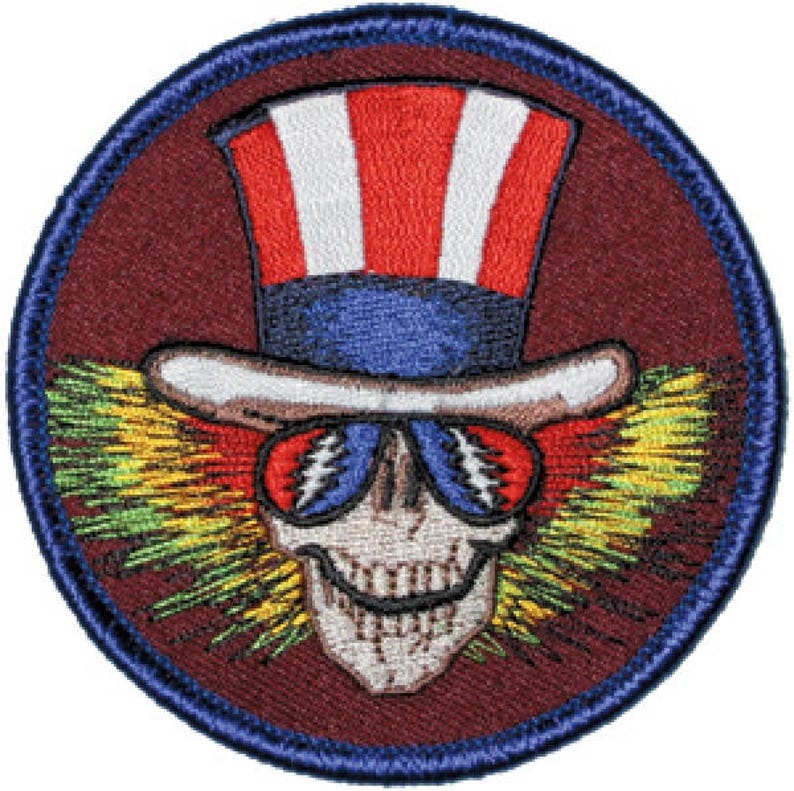 Grateful Dead Uncle Sam Embroidered Patch / Iron on Applique - Etsy