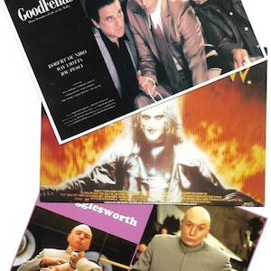 Cartões postais de filmes vintage | Novo e não utilizado | Postais retros | Bons companheiros | O Corvo | Poderes de Austin | Cartões retrô dos anos 90