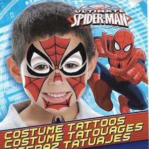 Tatuaggi luminosi Spiderman per bambini stili di supereroi adesivi