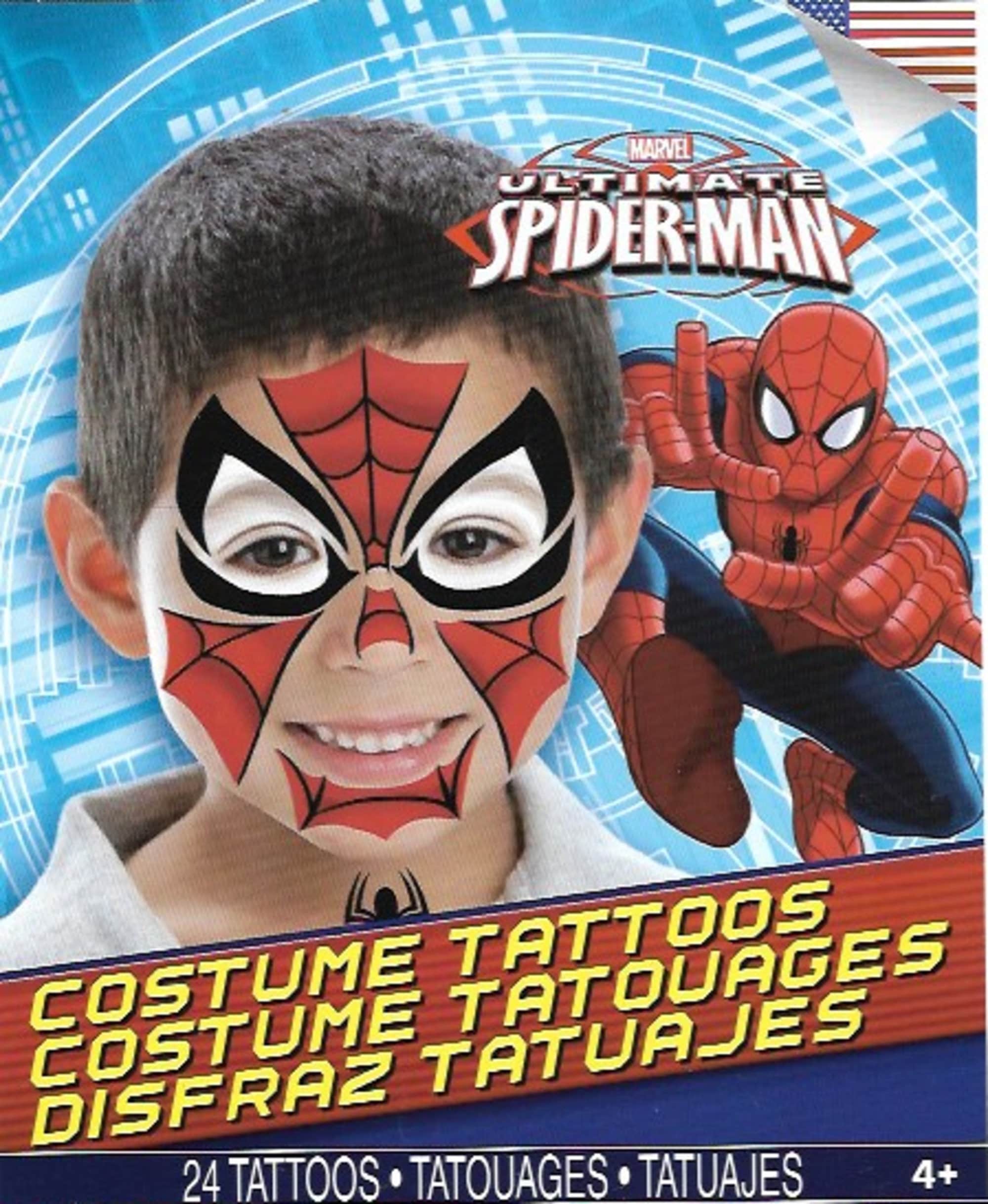 Tatuaggi temporanei di Spider-Man Kids, tatuaggi temporanei, bomboniere per  bambini, gif per bambini, cattivi di Spiderman, 17 tatuaggi -  Italia