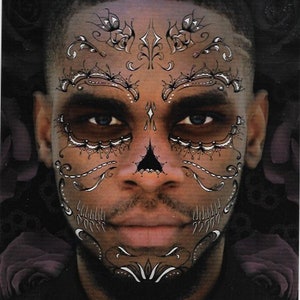 Tribal Face Art Temporary Tattoos | Costume Accessory | Unisex | Removable Tattoos | Halloween Face Tattoos