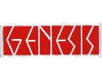 Genesis Logo Embroidered Patch, Officially Licensed Iron On Applique, Rock Band, Phil Collins