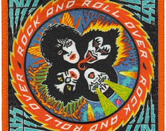 Kiss Rock and Roll Over Large Embroidered Iron-On Patch | Officially Licensed Rock Patches