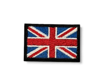 British Flag Embroidered Iron On Patch, Union Jack Applique