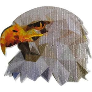Geometric Eagle Embroidered Patch | Iron On Applique | Modern Art | Art Patches | Animal Patch | Kids Patches