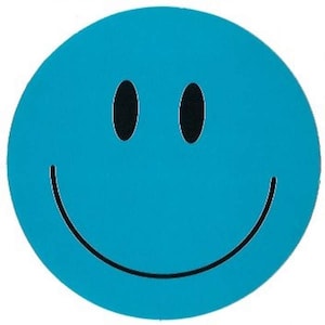 Blue Happy Face Vintage Sticker | Smiley Face | 80er Jahre Sticker | Hippie Sticker | Aufkleber