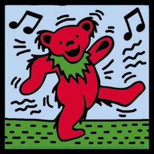 Grateful Dead Dancing Bear Sticker / Decal, Sixties, Retro, Hippie, Deadhead, Jerry Garcia, Officially Licensed Band Merch